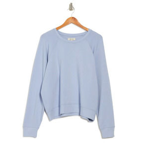 MADEWELL Crew Neck Raglan Sleeve Sweatshirt Long Sleeve Purple Women's Size XS